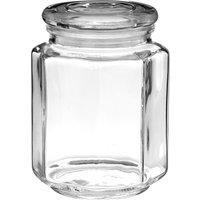 Orsina Old Fashioned Storage Jars Hexagonal Glass Storage Jar - 780ml in Clear