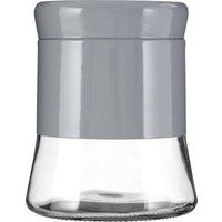 Orsina Blue Steel Wrap Glass Storage Jar, 800ml Capacity, Modern Design with Grey Steel Lid, Kitchen Storage