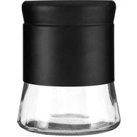 Orsina Blue Steel Wrap Glass Storage Jar, 800ml Capacity, Modern Design with Grey Steel Lid, Kitchen Storage in Black