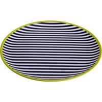 Orsina Floral Design Stripe Tray, Curved Contemporary Dining Tray, Functional Breakfast Tray, Versatile Lunch Tray