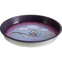 Orsina Practical Happy Owls Serving Tray, Versatile Large Serving Plate, Spill Resitant Dinner Tray For Kitchen in Purple