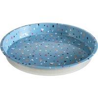 Orsina Durable Stellar Serving Tray, Non Slip Edge Large Serving Plate For Kitchen, Versatile Dinner Tray For Lunch in Blue