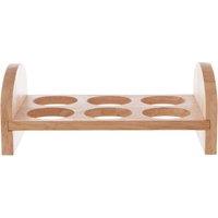 Orsina Nash 6 Hole Rubberwood Egg Rack in Natural