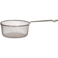 Orsina Small Fryer basket with Plain Handle, Frying Basket for Easy cooking, Chips Frying Basket for home in Silver
