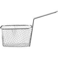 Orsina Functional Design French Fries Serving Basket, Black Stainless Steel Chips Holder For Stylish Table in Silver