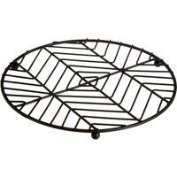 Orsina Vertex Black Powder Coat Round Trivet