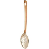 Orsina Shiny Copper Finish Slotted Spoon, Unique Stainless Steel Holed Spoon, Luxe Slotted Spoon With Long Handle