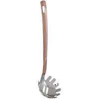 Orsina Copper Finish Spaghetti Spoon, Stainless Steel Pasta Spoon, Kitchen Tool With Hanging Loop, Pasta Server