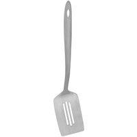Orsina Brushed Finish Slotted Turner, Perforated Cooking Tool For Straining Oil, Rustproof Utensil With Hanging Hole in Silver