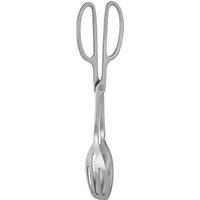 Orsina Lightweight Brushed Finish Tongs, Stainless Steel Kitchen Tongs, Dual-Sided With Solid Spoon & Slotted Spoon in Silver