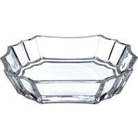 Orsina Clear Glass Soap Dish, Geometric Design Transparent Soap Storage Case, Compact Soap Tray & Stand For Shower