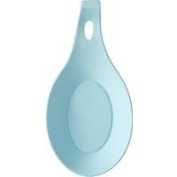 Orsina Luxe Light Green Silicone Spoon Rest, Heat-Resistant Spoon Holder, Non-Stick Spoon Rest With Hanging Loop in Blue