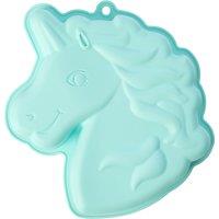 Orsina Green Unicorn Cake Mould, High-Quality Silicone Cake Shaper, Unicorn Head Shape Baking Tool, Non-Stick Mould