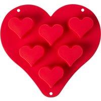 Orsina Vibrant Red Heart-Shaped Baking Mould, High-Quality Silicone Cake Shaper, Non-Stick Heart Shape Baking Tool