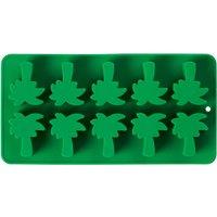 Orsina 10 Tree Shaped Green Ice Cube Tray, Unique Ice Cube Tray, Thermoplastic Rubber Ice Freezing Tray