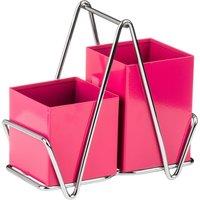 Orsina 2 Compartment Cutlery Caddy in Pink
