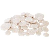 Orsina Floor Protected 80Pc Adhesive Felt Pads, Comprehensive Felt Pads, Easy Application Felt Furniture Pads in Beige