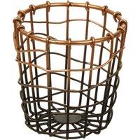 Orsina Black & Gold Wireframe Storage Pot, Decorative Baskets for Shelves, Space-saving Basket For Home & Office