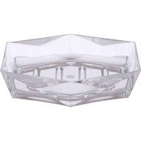 Orsina Dow Acrylic Soap Dish, Geometric Design in Clear