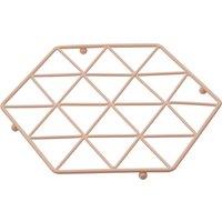 Orsina Copper Finish Trivet, Stylish Wire Trivet For Protecting Surfaces From Hot Pots & Pans, Durable Metal in Pink