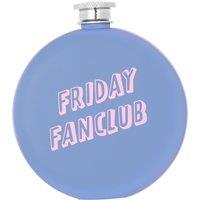Orsina Contemporary Design Friday Fanclub Hip Flask, Durable Hip Flask, Stainless Steel Constructed Alcohal Flask in Blue
