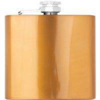 Orsina 5oz Gold Finish Hip Flask, Stylish Stainless Steel Hip Flask With Secure Screw Cap, Sleek Gold Coating