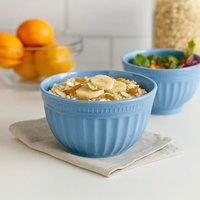 Orsina Versatile Small Blue Mixing Bowl, Durable Mixing Bowl, Spacious Lightweight Rounded Serving Salad Bowl