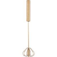 Orsina Innovative Press & Spin Light Gold 26cm Whisk, Durable Stainless Steel Whisk, Effortless Mixing Best Whisk