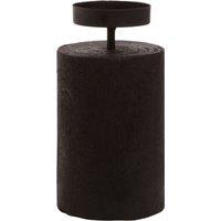 Orsina Large Candle Holder, Lightweight Candle Stick Holder, Carved Candle Stand Holder, Versatile Candle Base in Black