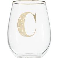 Orsina Versatile Letter C Curved Tumbler, Comfortable Grip Tumbler For Parties, Easy Sipping Restaurant Tumbler in Clear