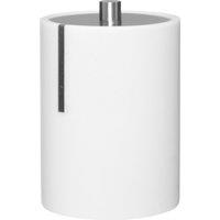 Orsina White Cotton Bud Holder, Cotton Swab Storage Container, Subtle Cotton Bud Dispenser, Travel Earbud Container