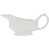 Orsina Elegant Design Embossed White Sauce Server, Modern Aesthetics Stylish Sauce Server, Functional Sauce Server