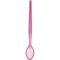 Orsina Durable Set Of Six Clear Plastic Sundae Spoons in Pink