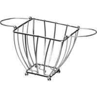 Orsina Asa Chrome Fruit Basket with Round Handle in Silver