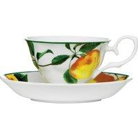 Orsina Elegant Design Apple Cup & Saucer, Durable Cup & Saucer, Bone China Small Cup & Saucer For Bedroom