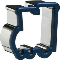 Orsina Durable Large Stainless Steel & Blue ABS Train Shape Cookie Cutter, Simple To Use Sleek Biscuit Cutter