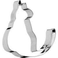 Orsina Simple To Use Cat Cookie Cutter, Durable Biscuit Cutters, Dishwasher Safe Cookie Cutters For Baking in Silver