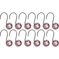 Orsina Hot Pink Resin Shower Curtain Hooks