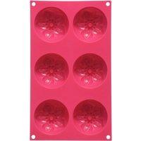 Orsina Silicone 6 Sunflower Hot Pink Cake Mould, Flexible Non-Stick Silicone Tray, Heat Resistant Up to 230C