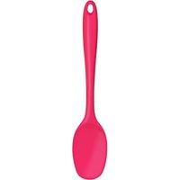 Orsina Heat-Resistant Light Pink Silicone Spoon, Stain Resistant Cooking Spoon, Kitchen Tool With Hanging Loop in Dark Pink