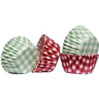 Orsina Gingham 100Pcs Mini Cupcake Cases