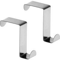 Orsina Over Door Reversible Hook, Dual-Sided Metal Hook For Flexible Hanging Options, Fits Standard Doors in Silver