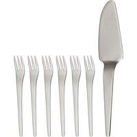 Orsina Serving Set, Elegant Stainless Steel Cake Knife & Server Duo, Sleek Curved Design for Table Settings in Silver