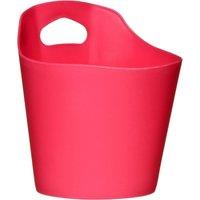 Orsina Captivating Hot Pink Plastic Storage Caddy, Radiant Storage Basket, Utility Basket, Multi-Purpose Container
