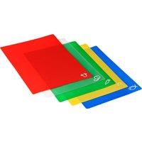 Orsina Set Of Five Flexible Colour-Coded Chopping & Serving Boards, Durable HDPE Cutting Mats For Kitchen