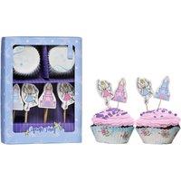 Orsina Fairy Cupcake Cases & Toppers Set, 48 Pcs Muffin Paper Holders & Princess Decorations, Pastel Cupcake Set