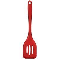Orsina Orange Silicone Slotted Turner, Scratch-Free Flipper For Smooth Pans, Handy Kitchen Tool, Cooking Spatula in Red