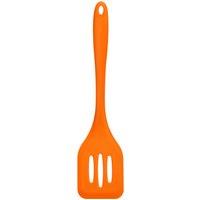 Orsina Orange Silicone Slotted Turner, Scratch-Free Flipper For Smooth Pans, Handy Kitchen Tool, Cooking Spatula