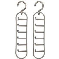 Orsina Set Of Two Indigo Plastic Tie Organiser, Practical Tie Drawer Dividers, Tie Storage Organiser, Tie Hanger in Grey