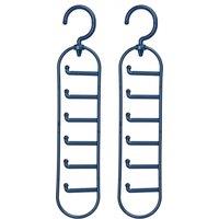 Orsina Set Of Two Indigo Plastic Tie Organiser, Practical Tie Drawer Dividers, Tie Storage Organiser, Tie Hanger